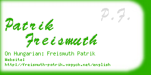 patrik freismuth business card